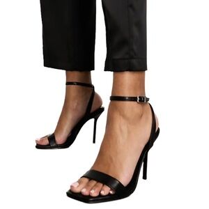 ASOS Nali Barley There Women’s High Heel Sandals Black Sz 7 NEW